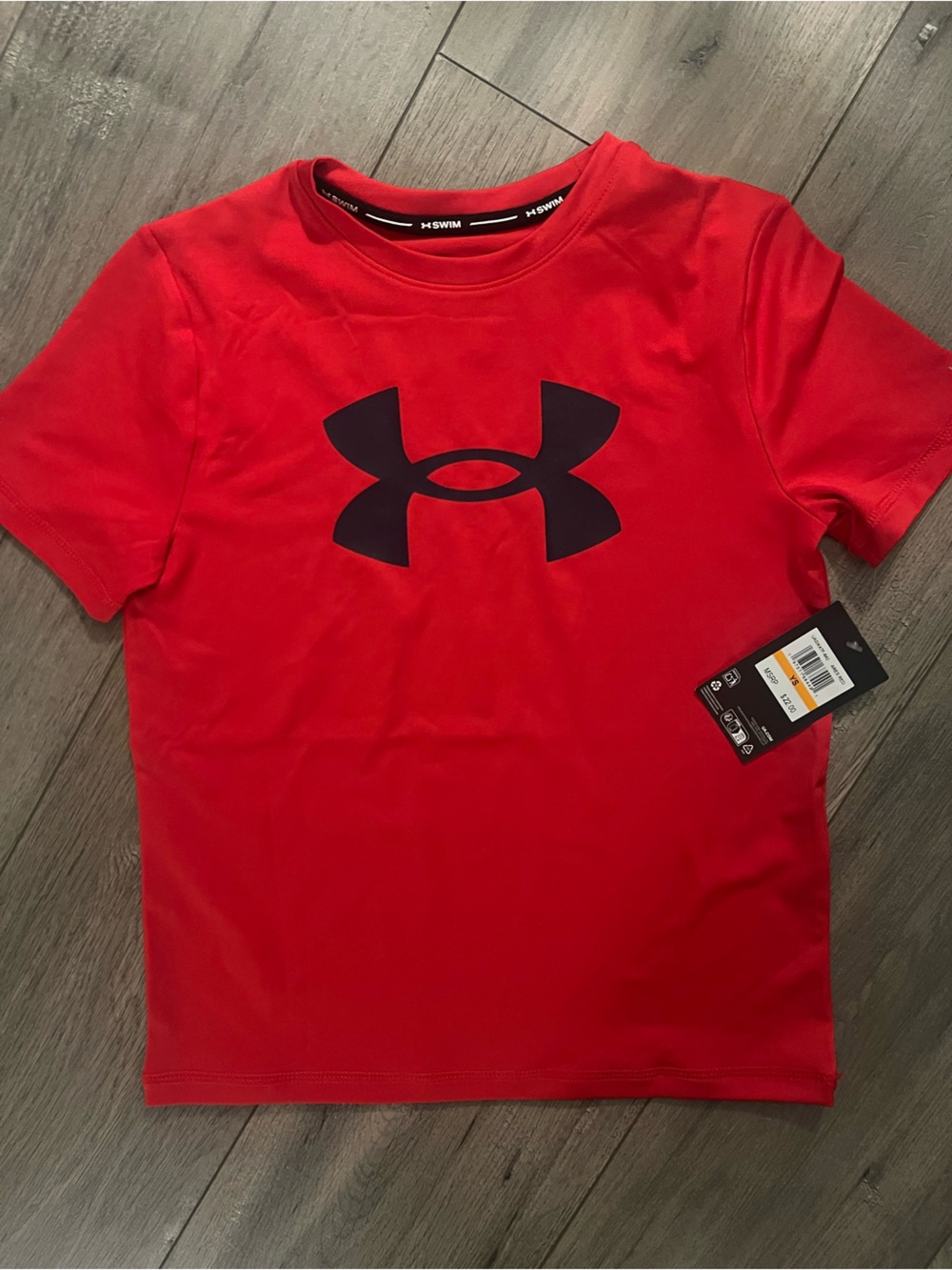 Under Armour Red Tee with Black Logo
